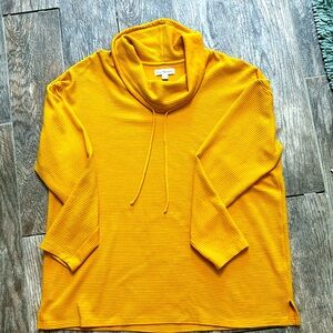 Kim Rogers ribbed tunic sweatshirt, cowl neck. XL